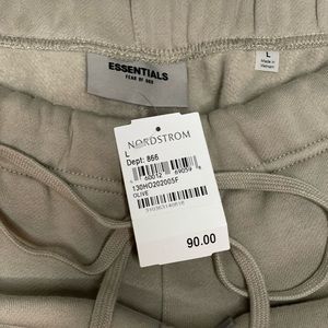 COPY - ESSENTIALS Olive Fleece Lounge Pants, Sz Large
